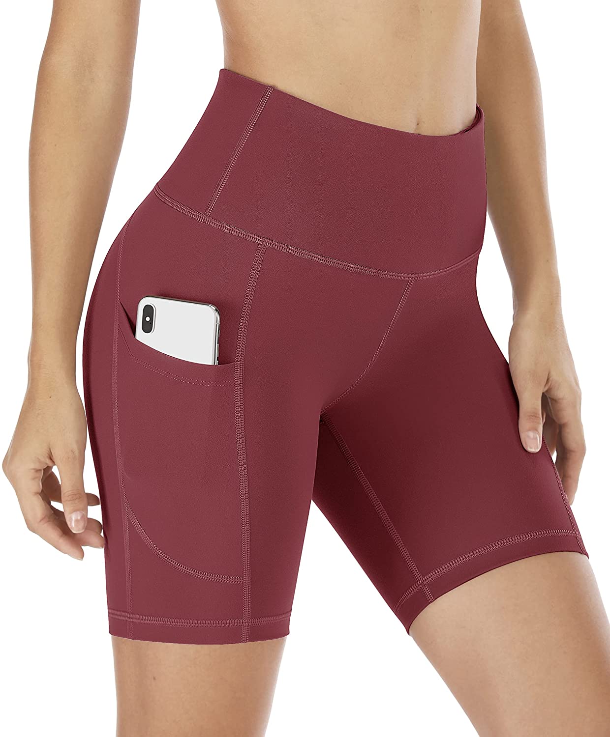 IUGA Biker Shorts Women 6 Workout Shorts Womens with Pockets High Waisted  Yoga Running Gym Spandex Compression Shorts