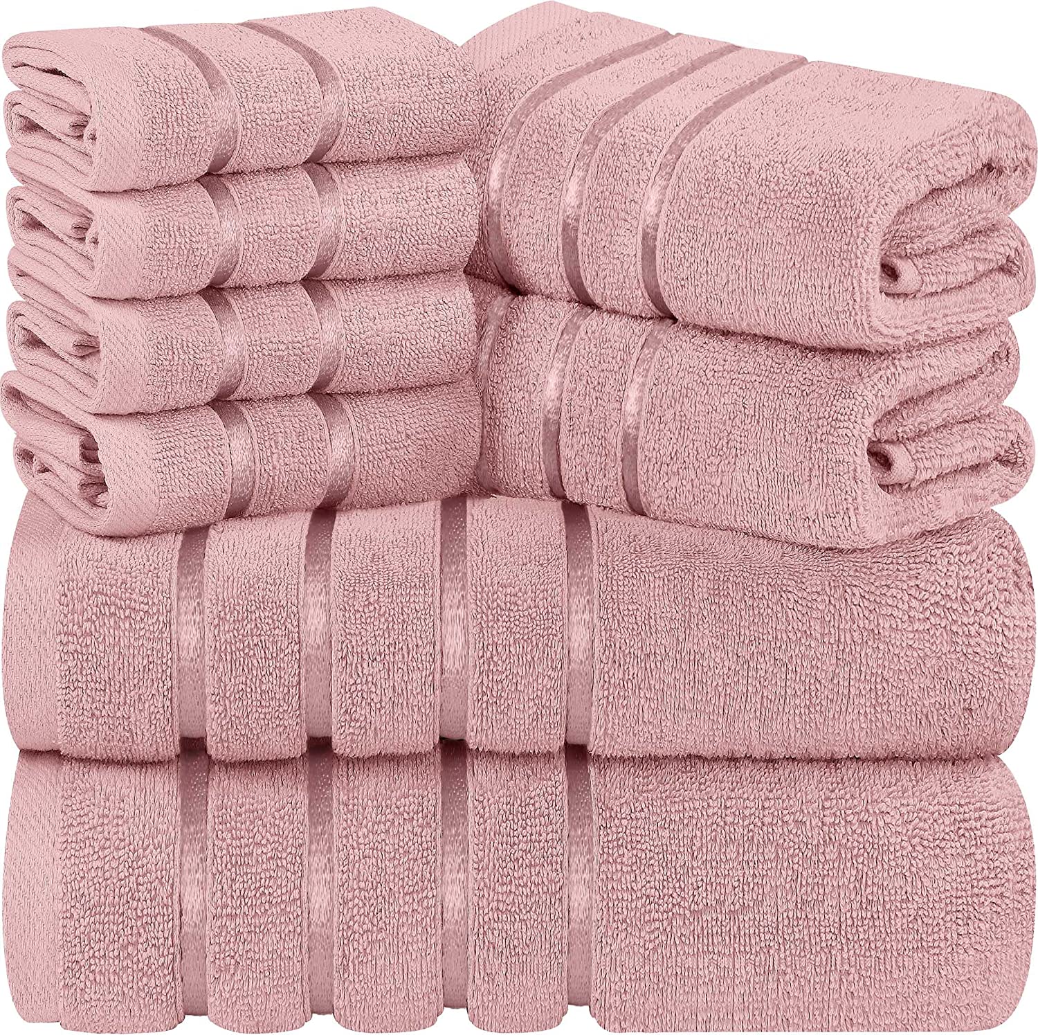 Utopia Towels 8-Piece Luxury Towel Set, 2 Bath Towels, 2 Hand