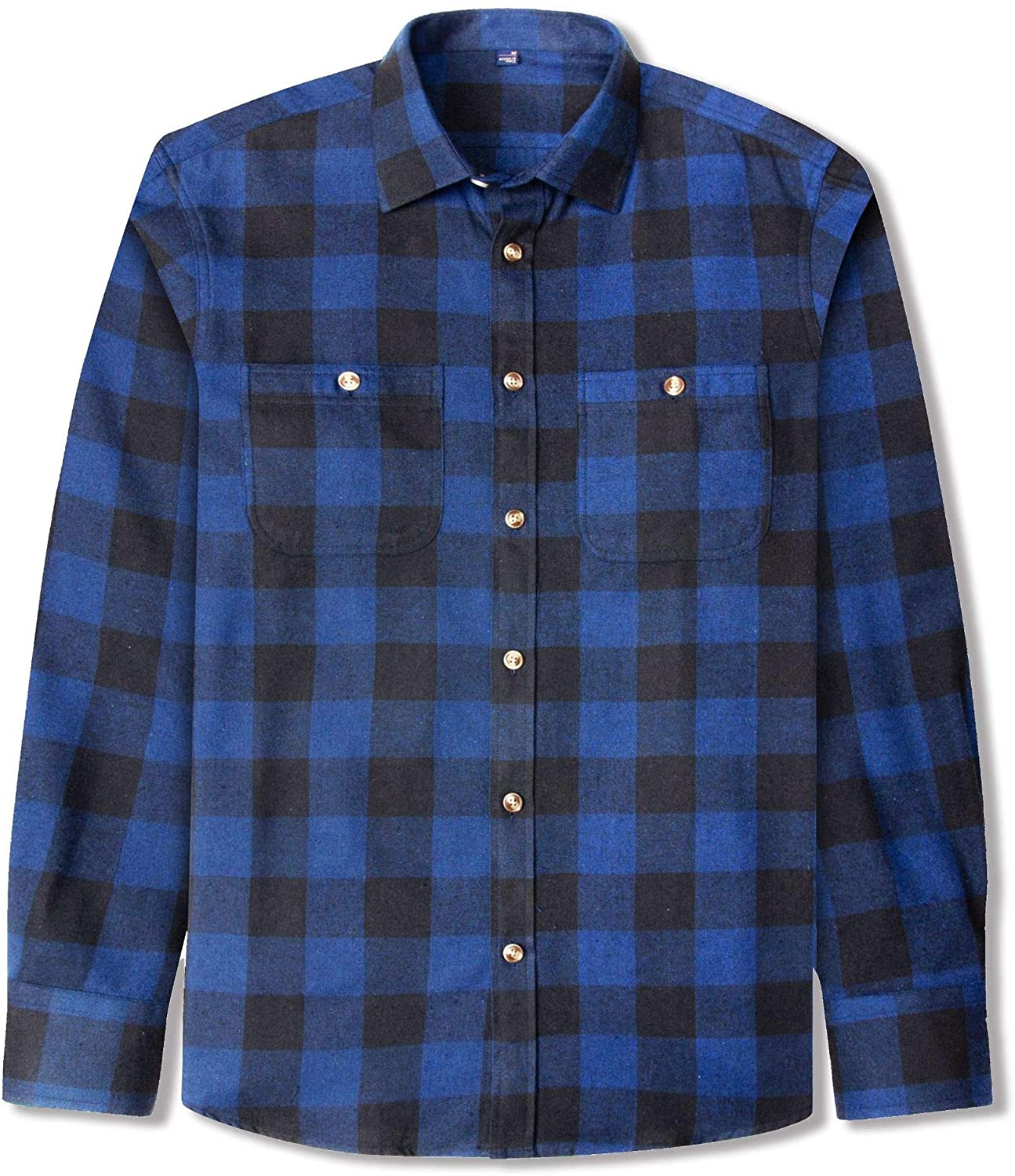 J.VER Men's Flannel Plaid Shirts Long Sleeve Regular Fit Casual Button Down Shirt