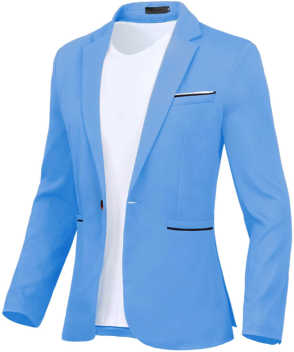 RONGKAI Mens Casual Sports Coats Dress Blazer Stylish One Button Suit Jackets 