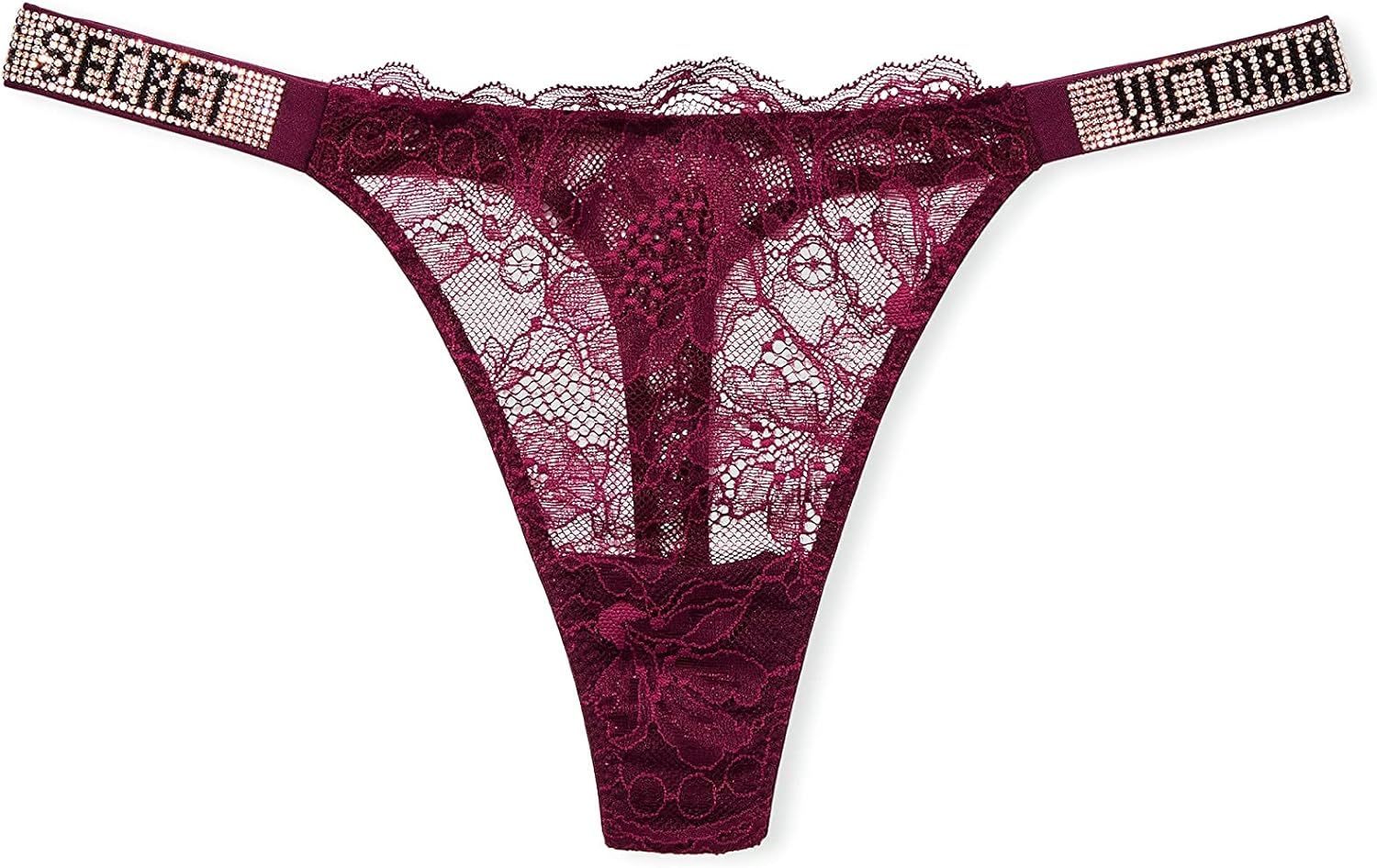 Victoria's Secret Shine Women's G-String Underwear XS - XXL, Pure pink lace  : : Fashion