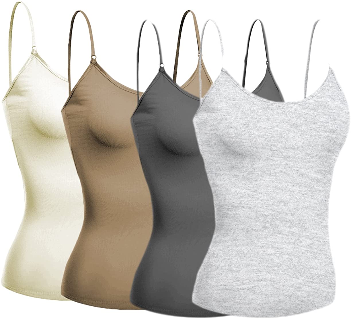 Emmalise Women Camisole Built in Bra Wireless Fabric Support Long Layering  Cami : : Clothing, Shoes & Accessories