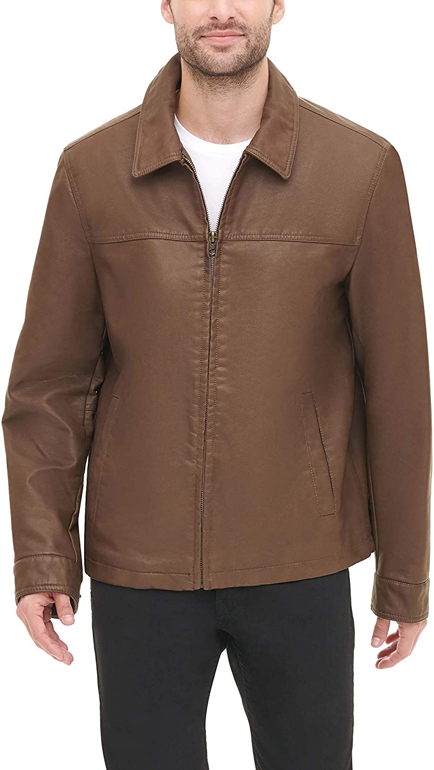Dockers Men's Faux Leather Jacket (Standard and Big & Tall)