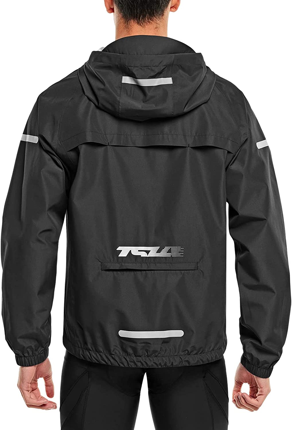 Waterproof Running Workout Rain Jackets Packable Reflective Hiking Hoodie TSLA Women's Cycling Windbreaker Jacket 