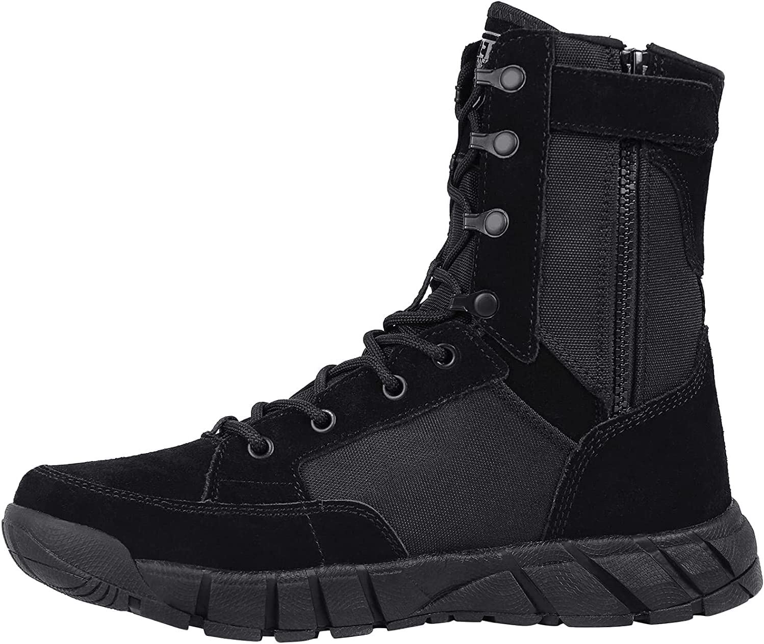 FREE SOLDIER Men’s Tactical Boots 8 Inches Lightweight Combat Boots Durable  Sued