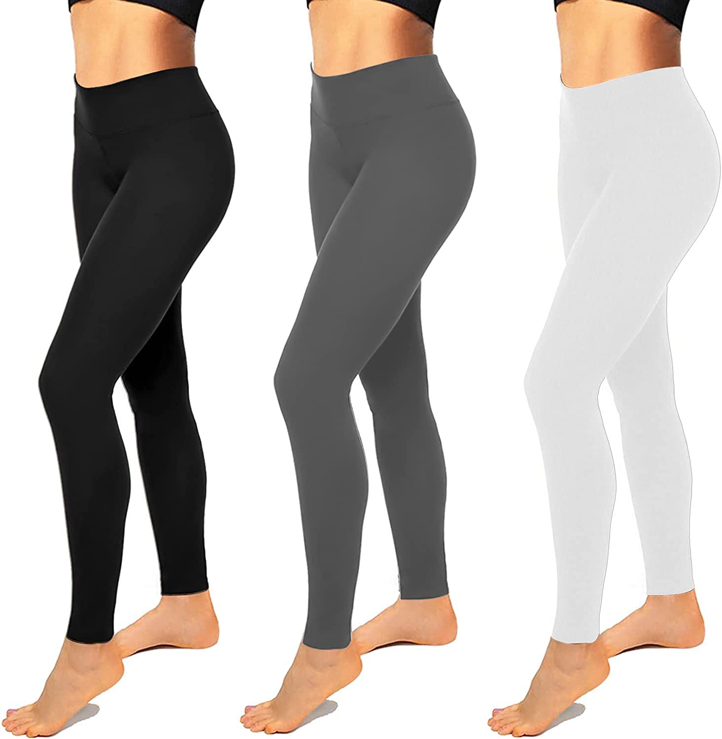 Black Leggings for Women-high Waist Tights-soft Athletic Tummy