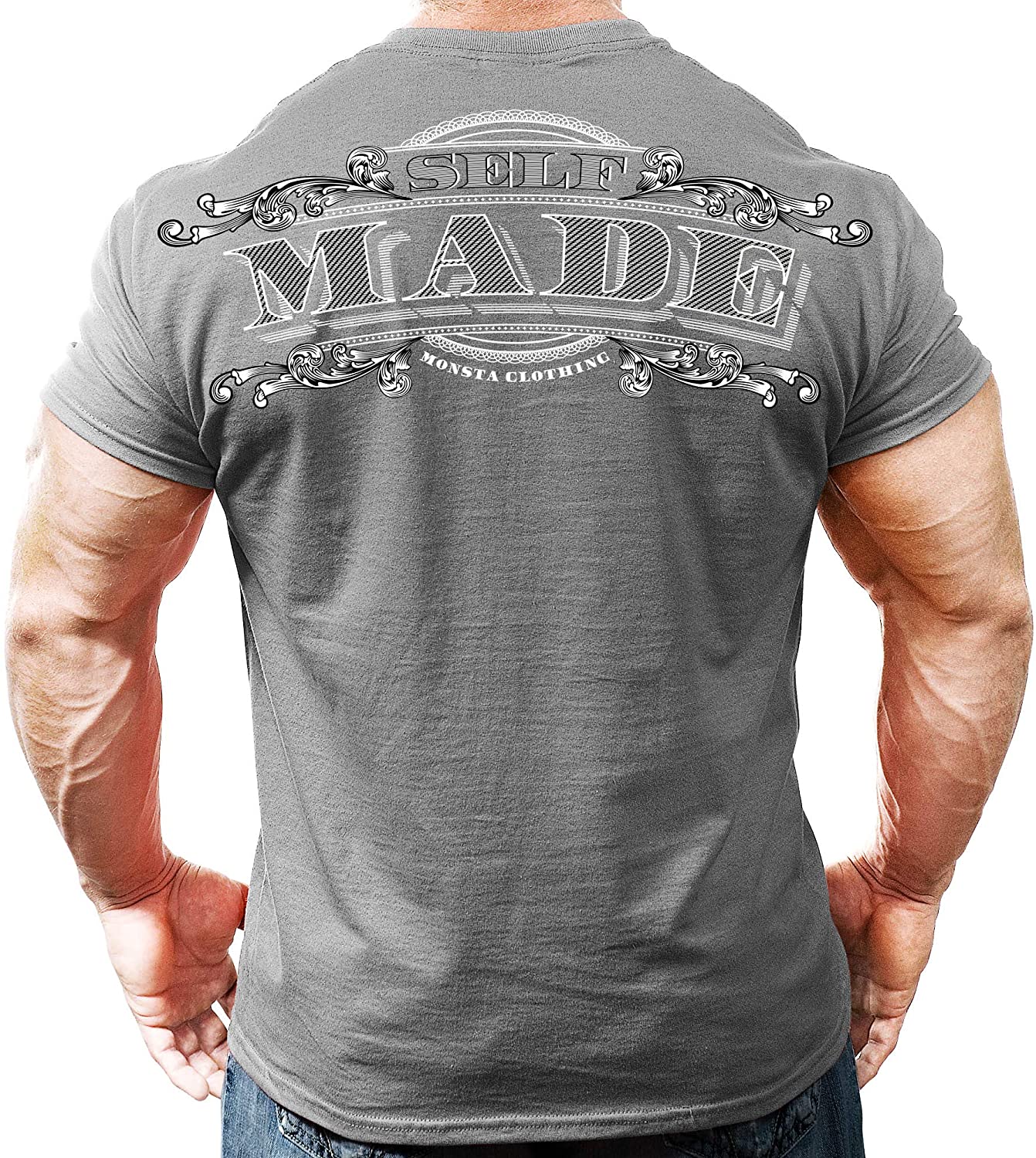 Self Made Men's Bodybuilding Workout Athletic Gym T-Shirt Monsta Clothing Co 