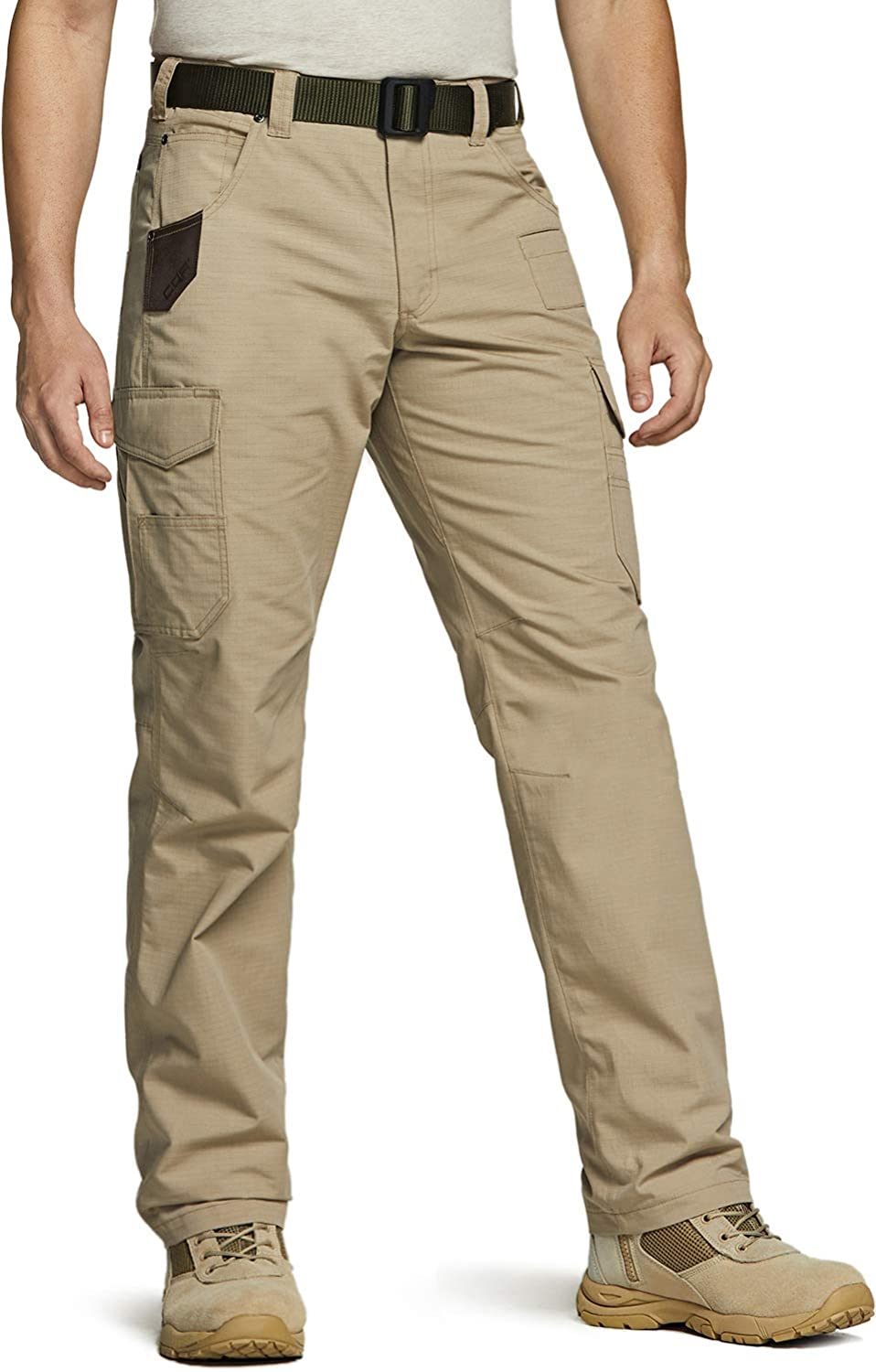 Water Repellent Tactical Pants Outdoor Utility Operator EDC Straight/Cargo Pants CQR Men's Ripstop Work Pants 