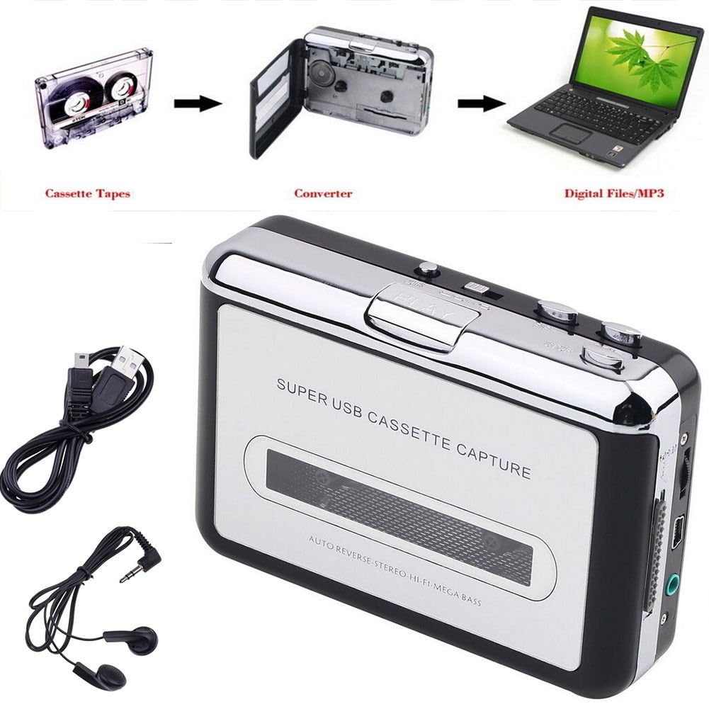 Disse om undtagelse USB Cassette to MP3 Converter Capture, Portable Audio Tape-to-MP3 Player  Switche | eBay