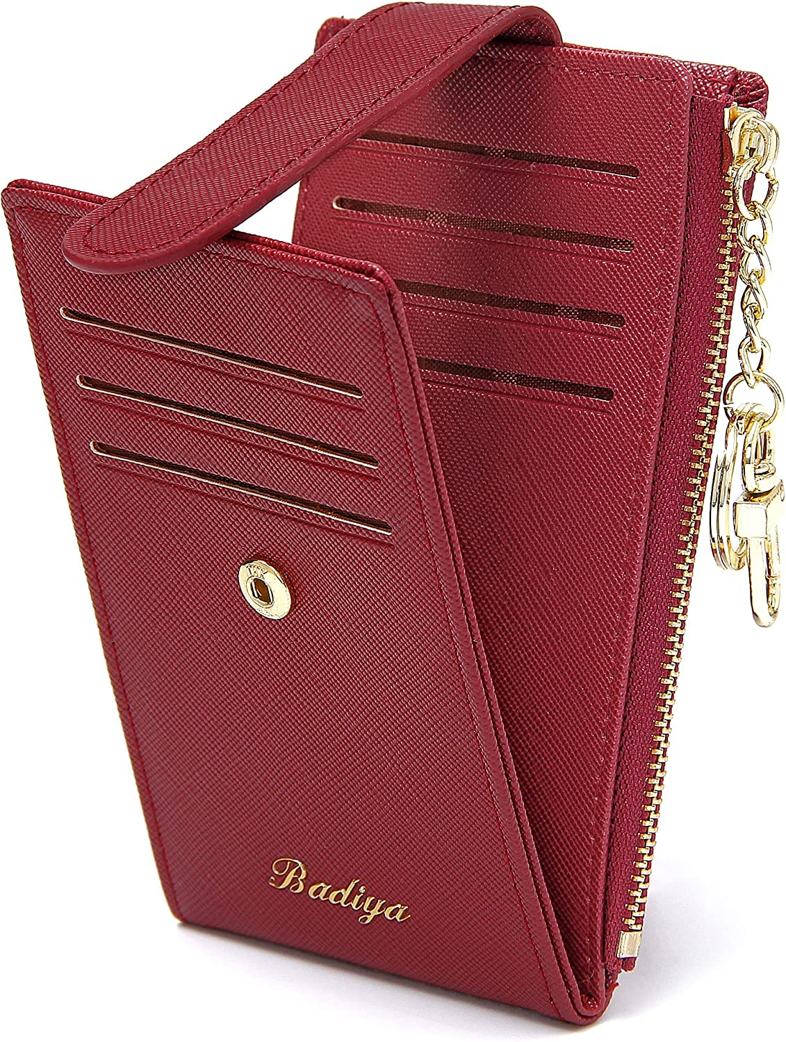  Badiya Small Wallets for Women Bifold Multi Card Case Wallet  Slim Credit Card Holder with Zipper Coin Purse : Clothing, Shoes & Jewelry