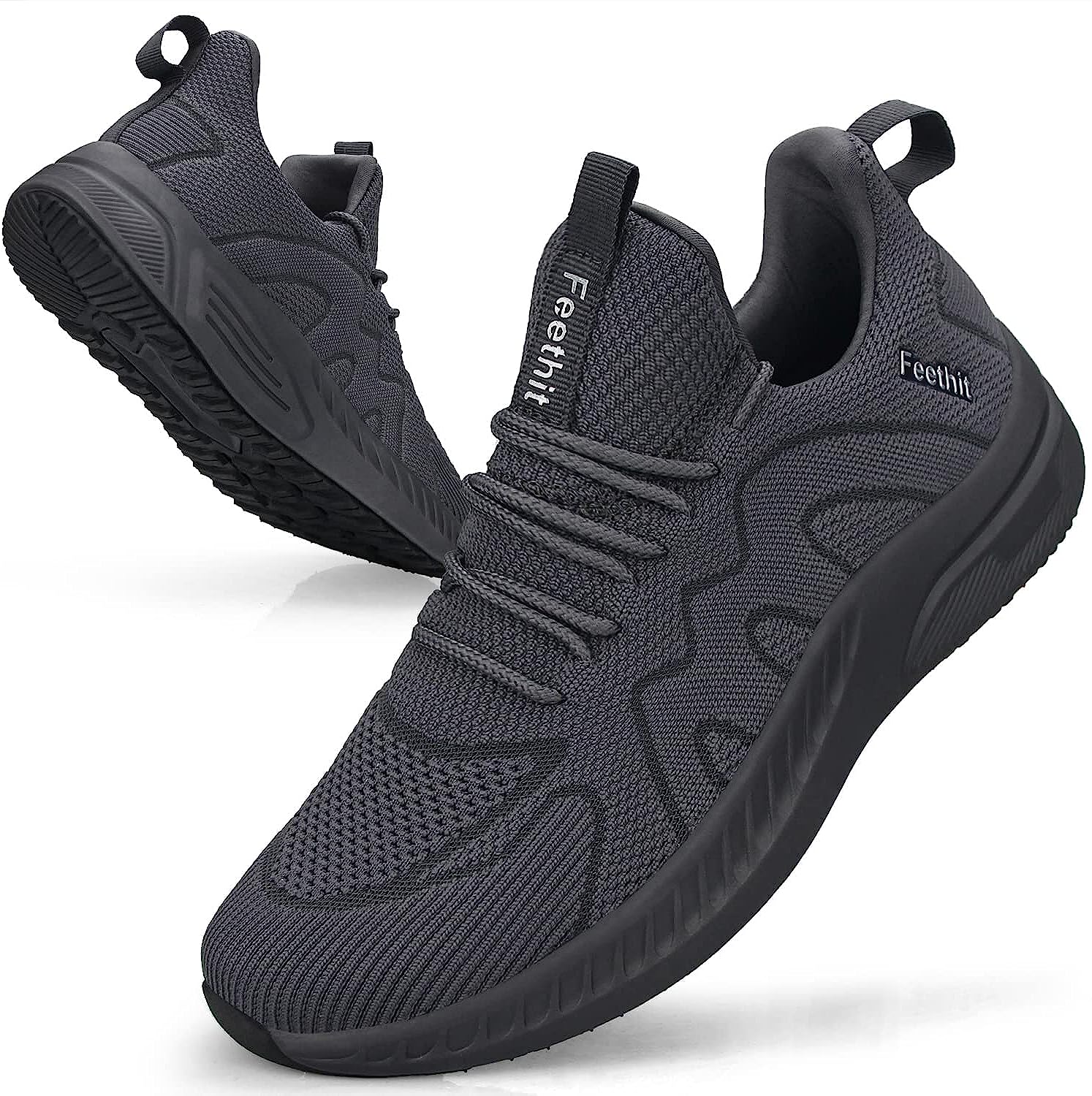 Feethit Mens Non Slip Walking Sneakers Lightweight Breathable Slip