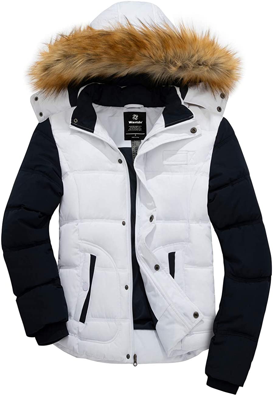 wantdo Men's Winter Puffer Jacket Thicken Winter Coat Warm Padded Jacket  with Hood