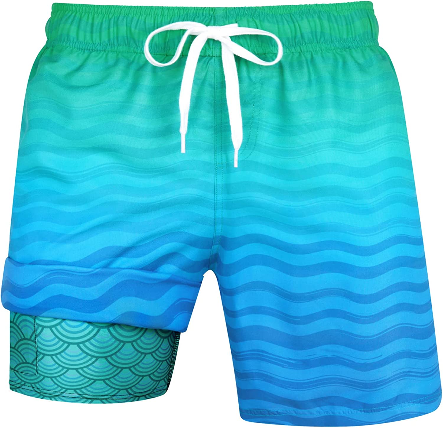 Pzocapte Indep Men's Board Shorts Running Father Son Matching Swim Trunks 5  Inch Drawstring Tie Nylon Mens Swim Trunks Compression Liner 7 Inch  Suitable for Casual Activity 