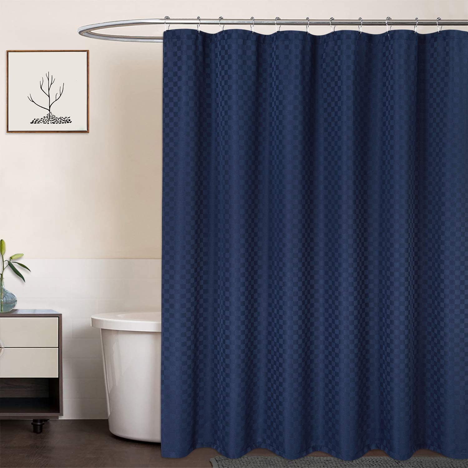 Caromio Extra Long Shower Curtain 96 Inches Length Hotel Luxury 190gsm Heavy We Ebay 2243
