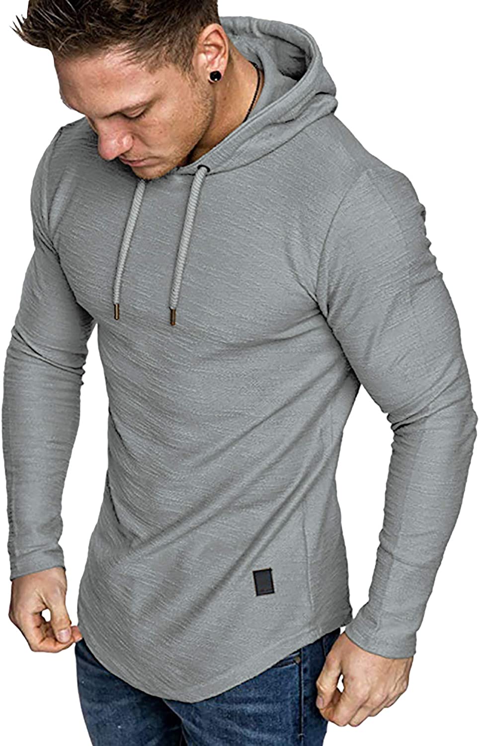 lexiart Mens Fashion Athletic Hoodies Sport Sweatshirt Solid Color ...