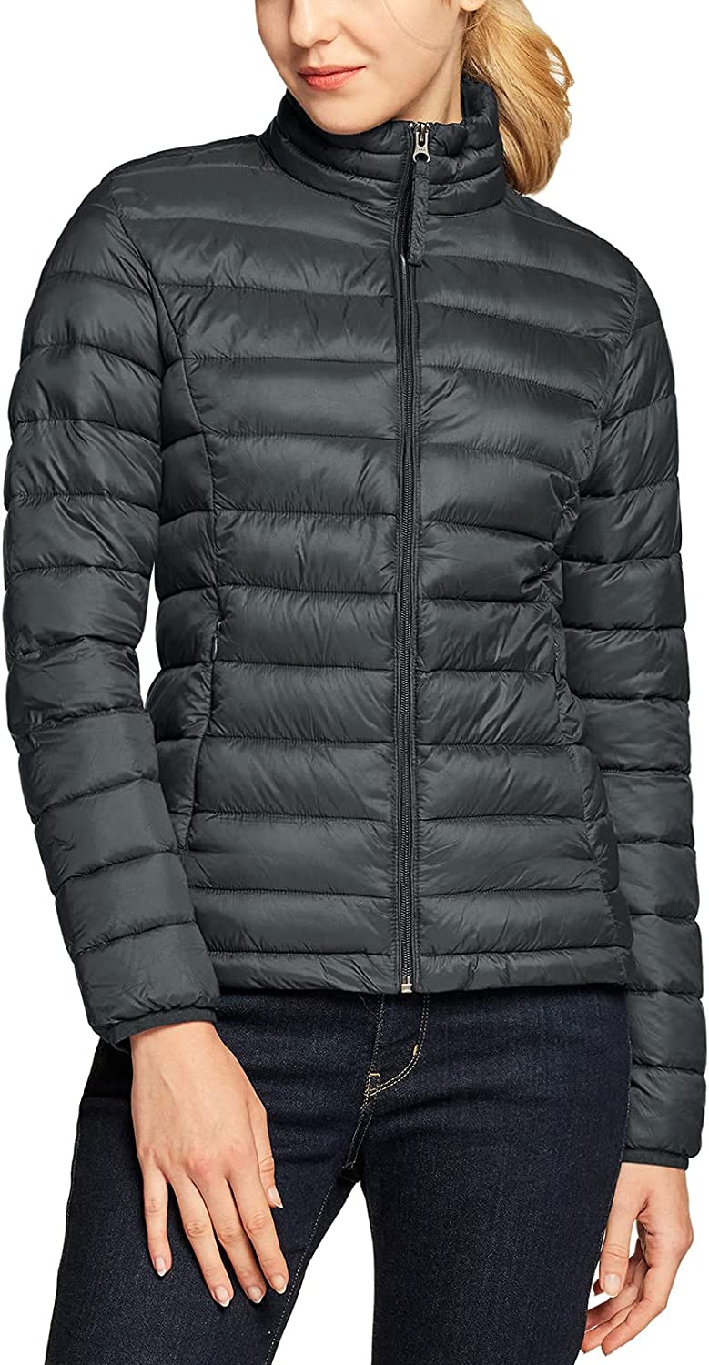  TSLA Women's Lightweight Packable Accent Puffer Jacket,  Water-Resistant Winter Coat, Ascent Puff Packable Jacket Brick, X-Small :  Clothing, Shoes & Jewelry