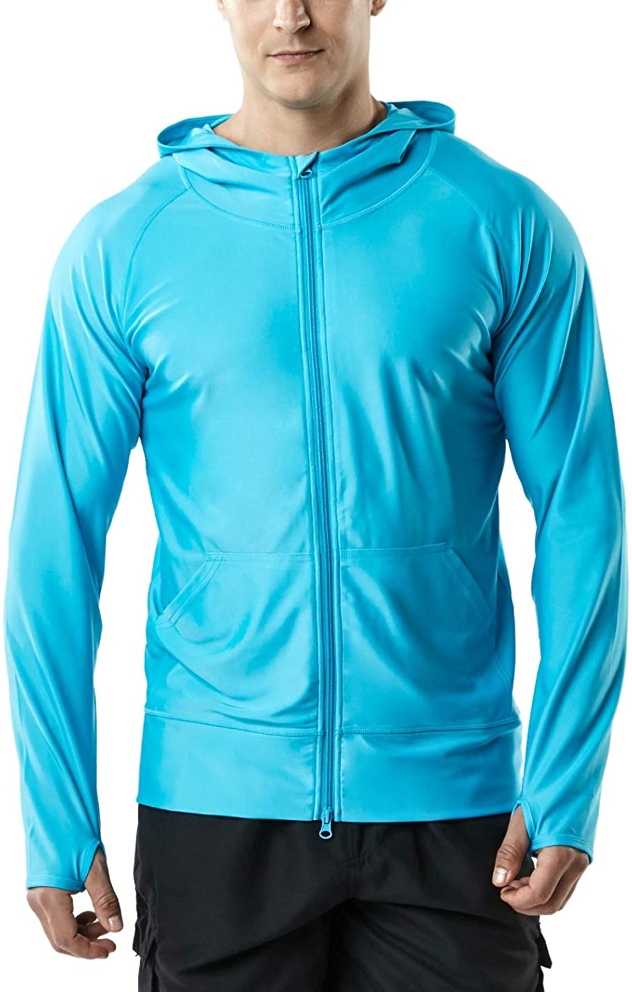 TSLA Men's UV Protection Full Zip Up Hoodie, Lightweight Hiking