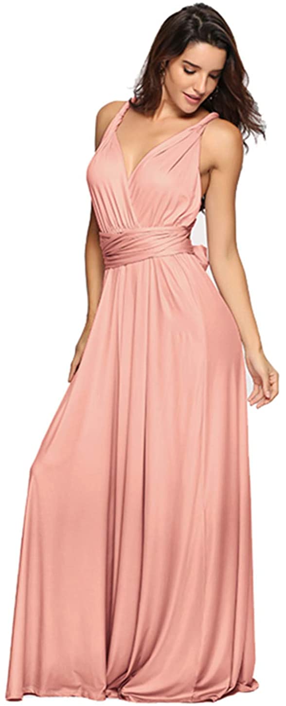 Clothink Convertible Warp Maxi Dress Multi Way Wear Party Wedding Bridesmaid Long Dresses 