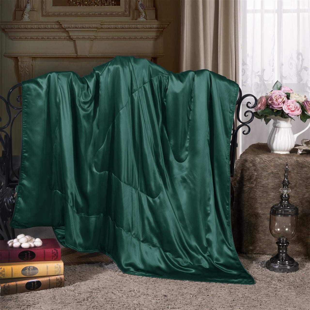 thumbnail 4 - Cozysilk Pure Silk Throw Blanket, 100% Mulberry Silk Inside and Outside, Pure Si