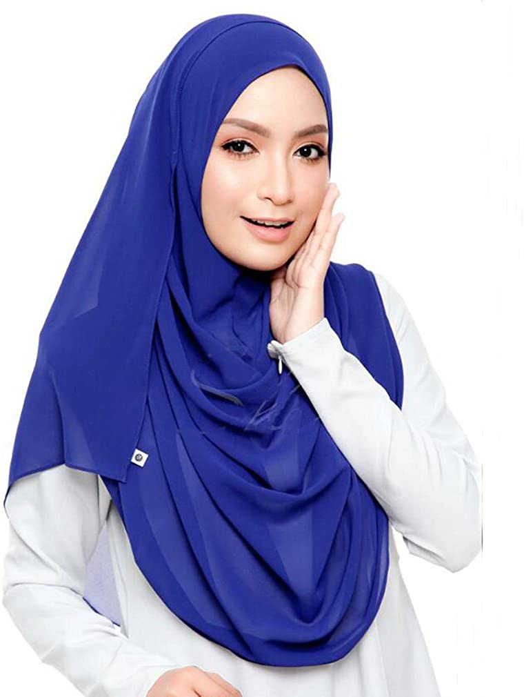 EUBUY Women Soft Chiffon Hijab Scarf, Solid Color Easy Wear Hijabs for  Women One Piece Long Scarf Wrap Scarf Shawl
