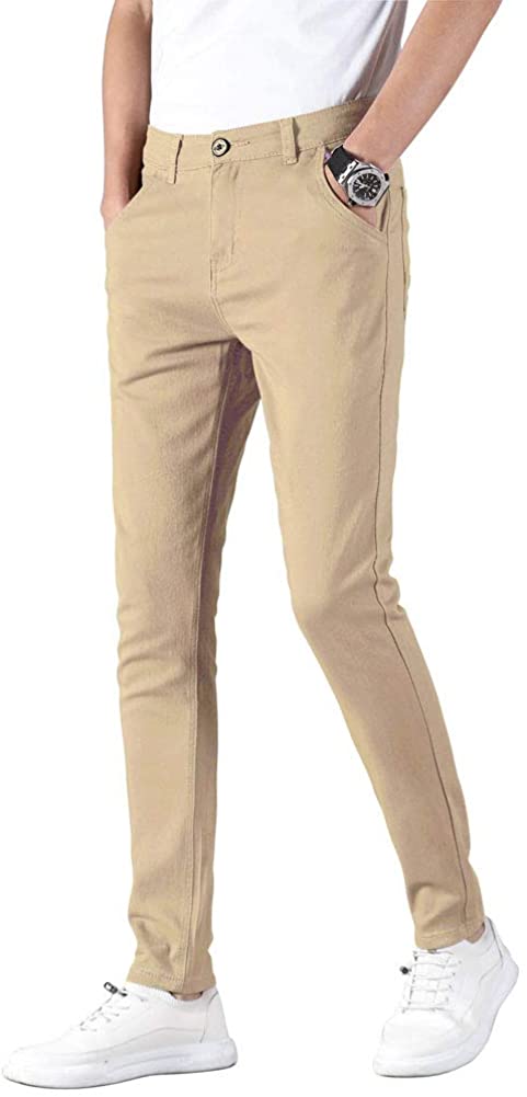 in tegenstelling tot Great Barrier Reef rotatie Plaid&Plain Men's Skinny Stretchy Khaki Pants Colored Pants Slim Fit Slacks  Tape | eBay