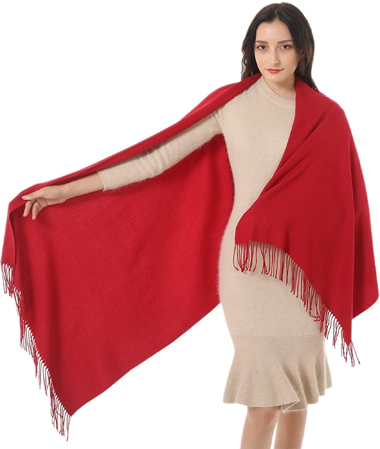 ALAZA Women's Scarves Winter Scarf Cashmere Feel Pashmina Shawls Wraps Red  Lips Kiss Print Soft Warm Lightweight with Tassels Fall at  Women's  Clothing store