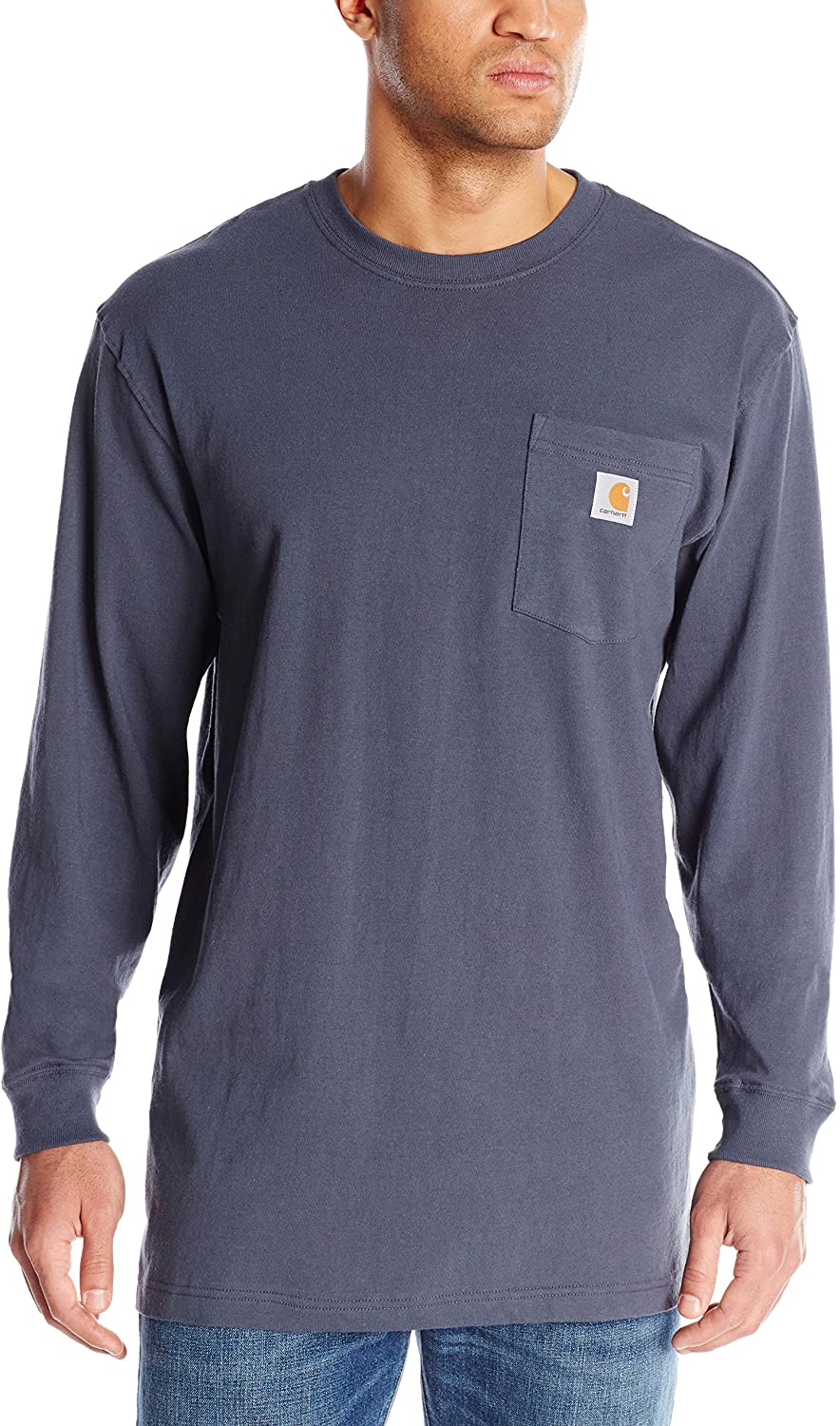 Carhartt Men's Long Sleeve Pocket T-shirt Big Regular Cotton K126 Tall Fit 