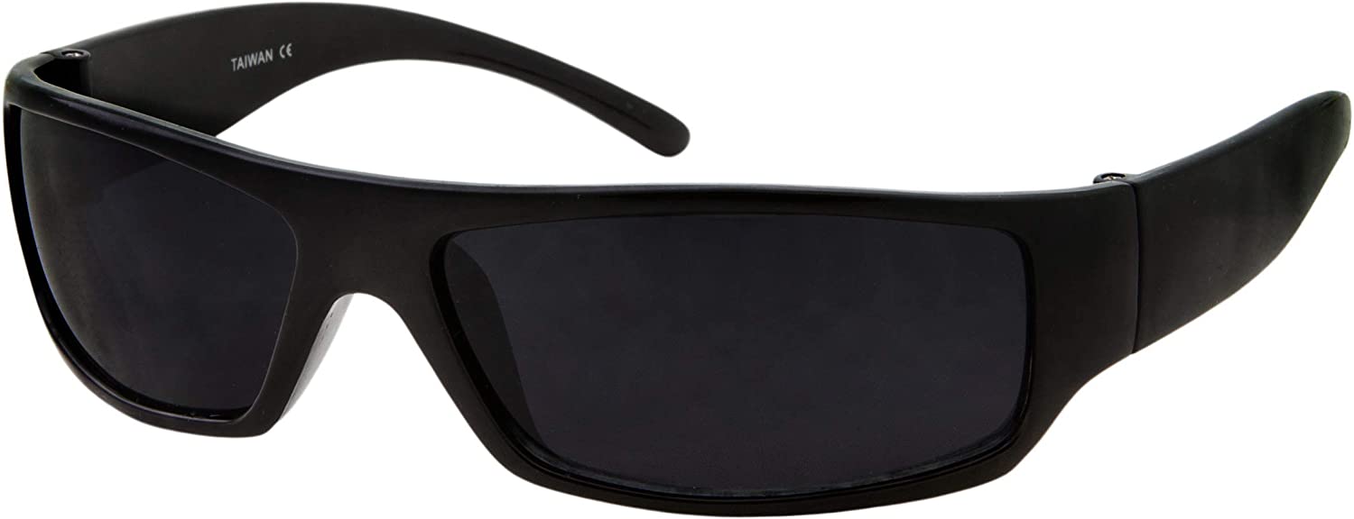 Sunglasses Mens Super Dark OG Biker Style All Black 2 Pack Sport Gangster  Style