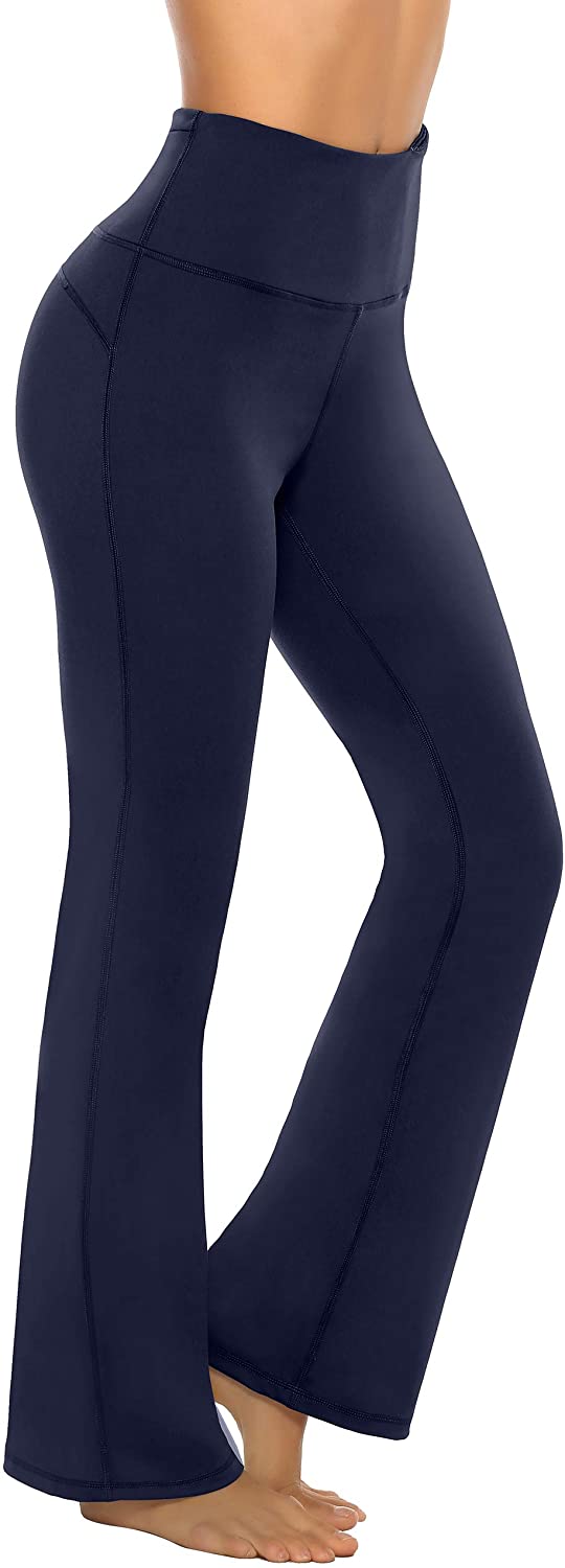 AFITNE Women's Bootcut Yoga Pants with Pockets, High Waist Workout Bootleg  Yoga