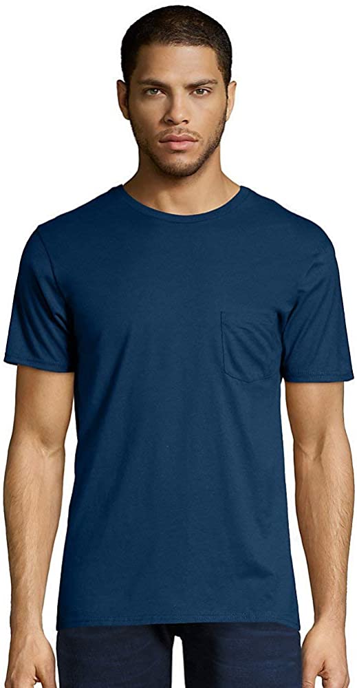 Hanes Men's Nano Premium Cotton T-Shirt (Pack of 2), Black, Small at   Men's Clothing store