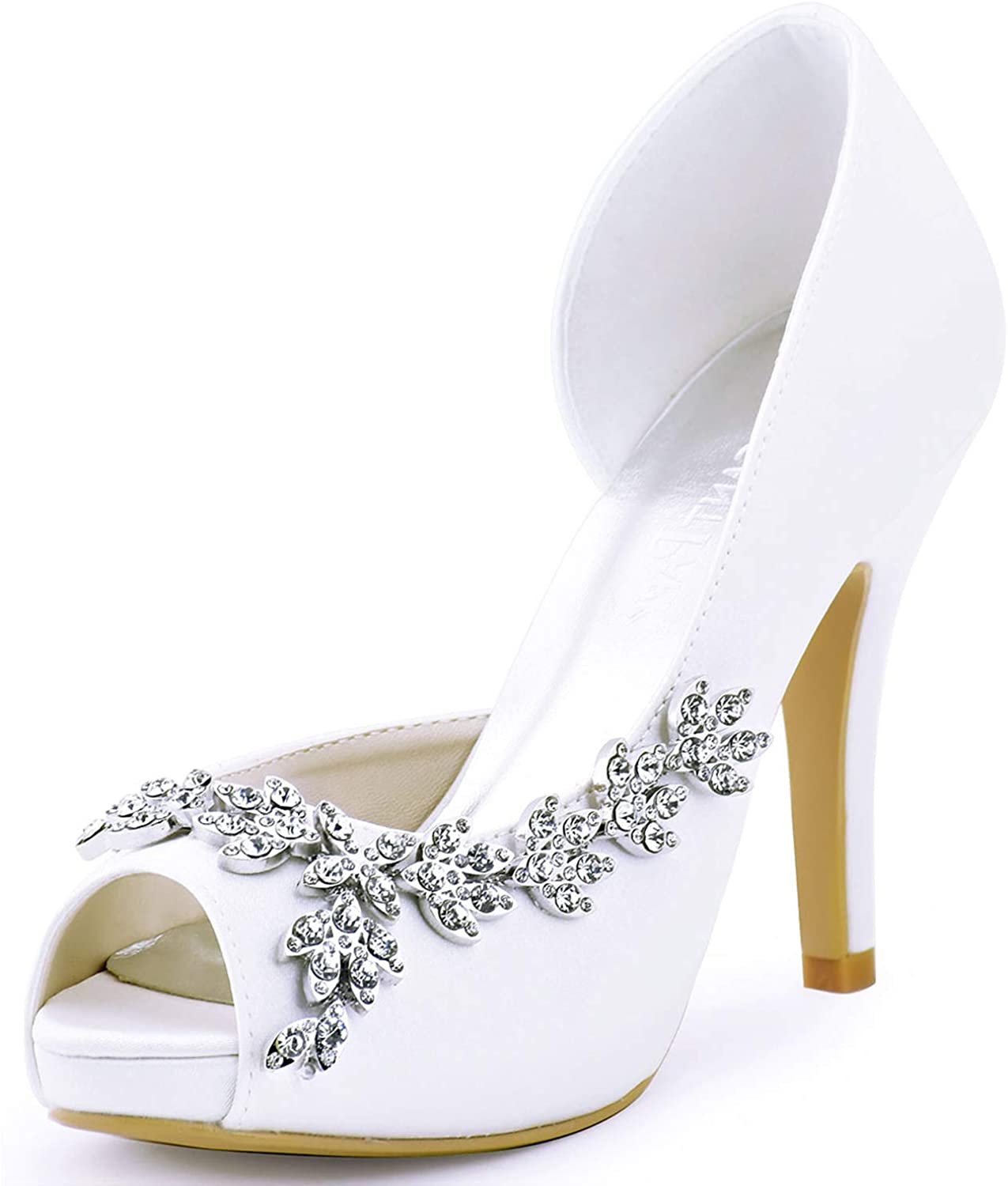 ElegantPark BM Women 2 Pcs Shoe Clips Vintage Charm Sparkly Flower Design Rhinestones Wedding Evening Party Decoration 