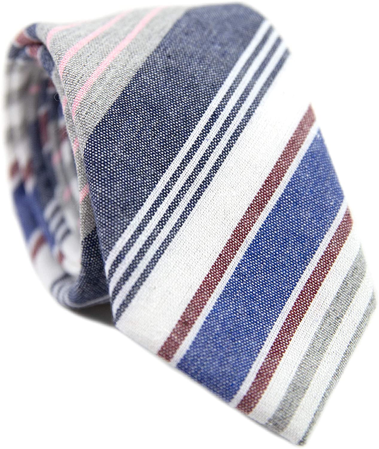 Details about   DAZI Men's Skinny Tie Gro Cotton Wool Linen Necktie Great for Weddings Groom 