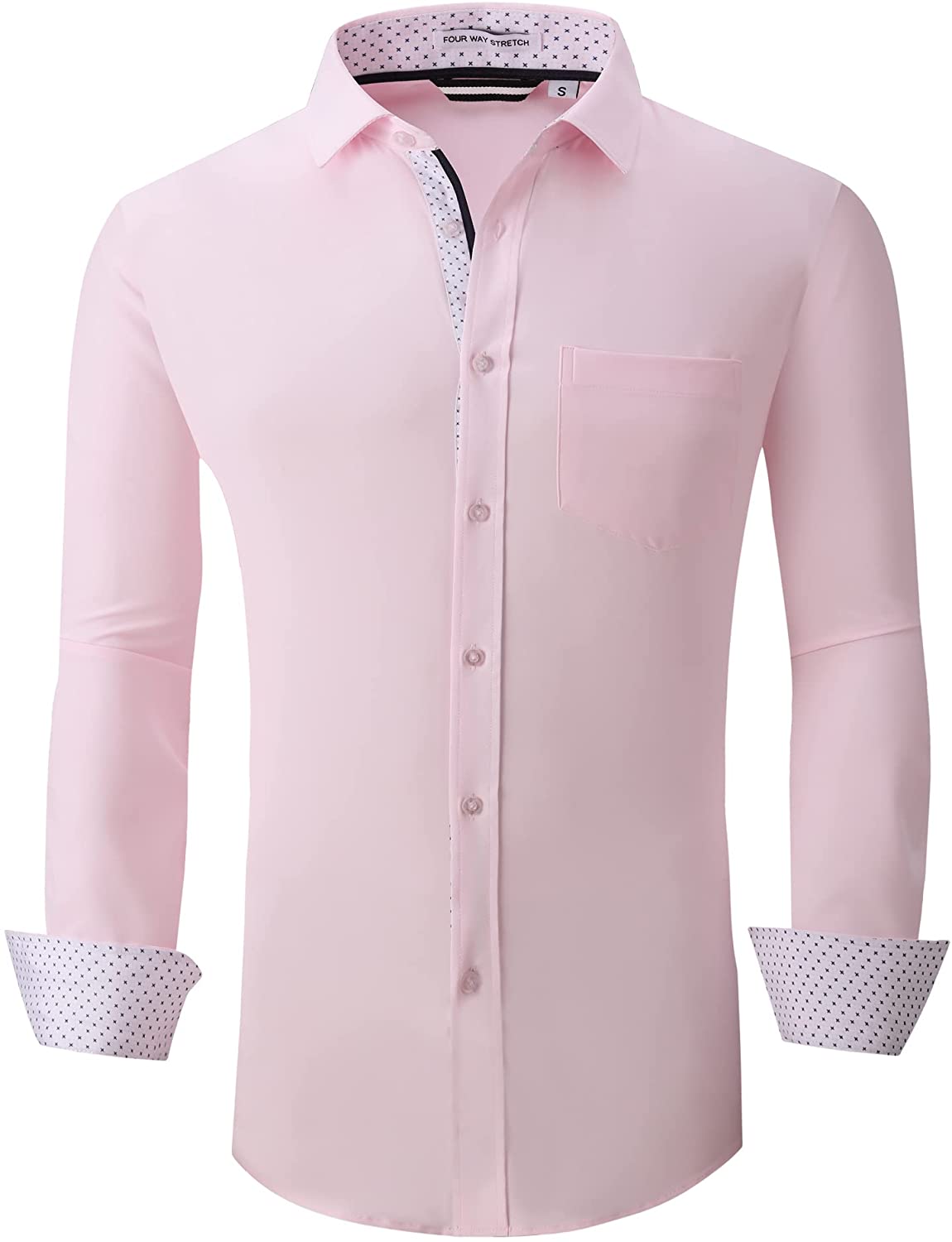 ALEX VANDO Mens Dress Shirts Regular Fit Long Sleeve Men Shirt : :  Clothing, Shoes & Accessories