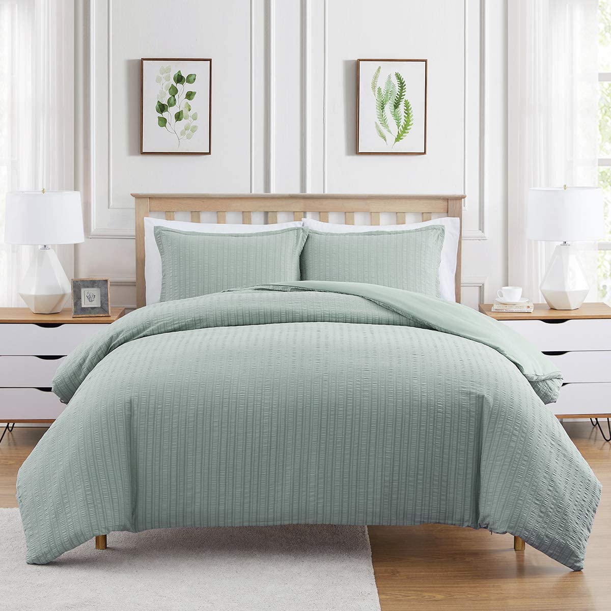 seersucker stripe duvet cover