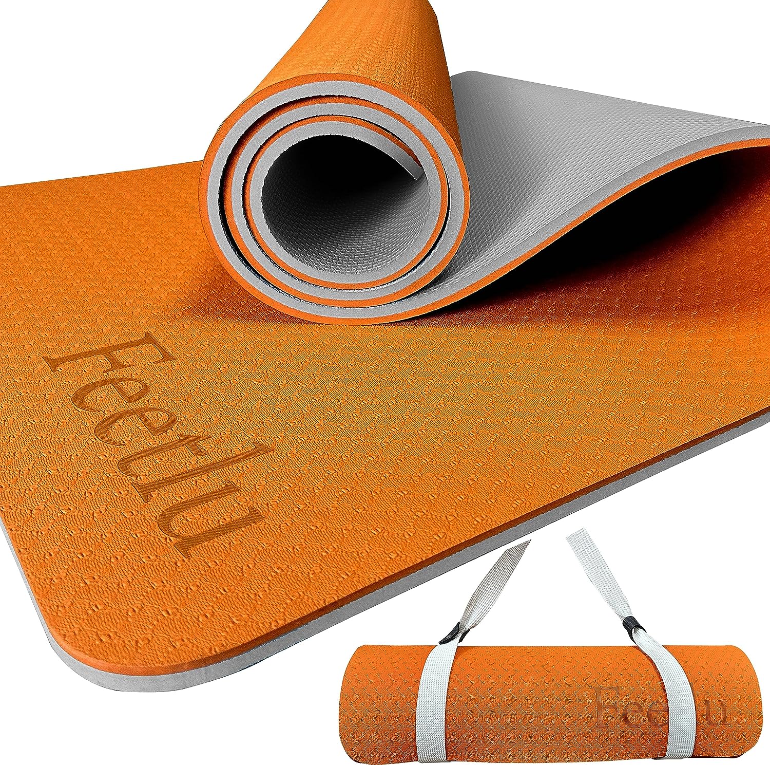 Feetlu Yoga Mat with Strap – 10mm & 12mm Thick Palestine