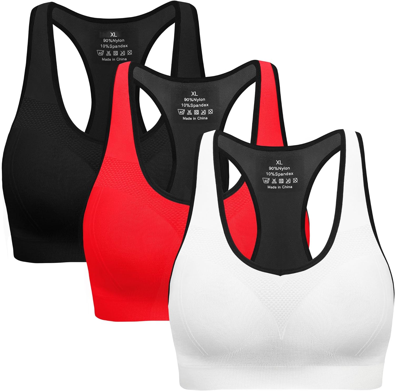 MIRITY Women Racerback Sports Bras - High Impact Workout Gym Activewear Bra