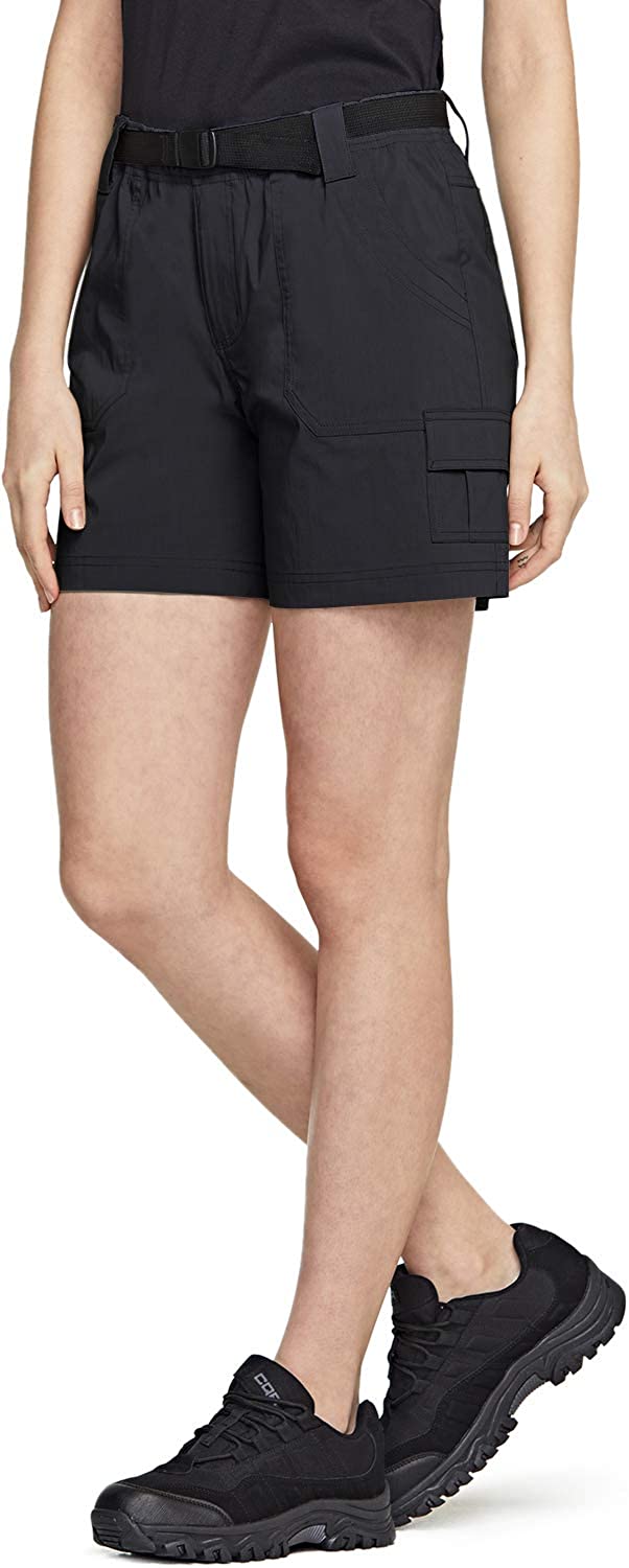 UPF 50+ UV/SPF Stretch Camping Shorts CQR Womens Hiking Shorts Outdoor Apparel Quick Dry Lightweight Travel Shorts 