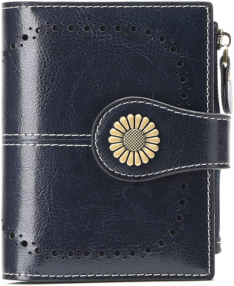 SENDEFN Small Women Wallet Genuine Leather Bifold Purse with ID Window |  eBay