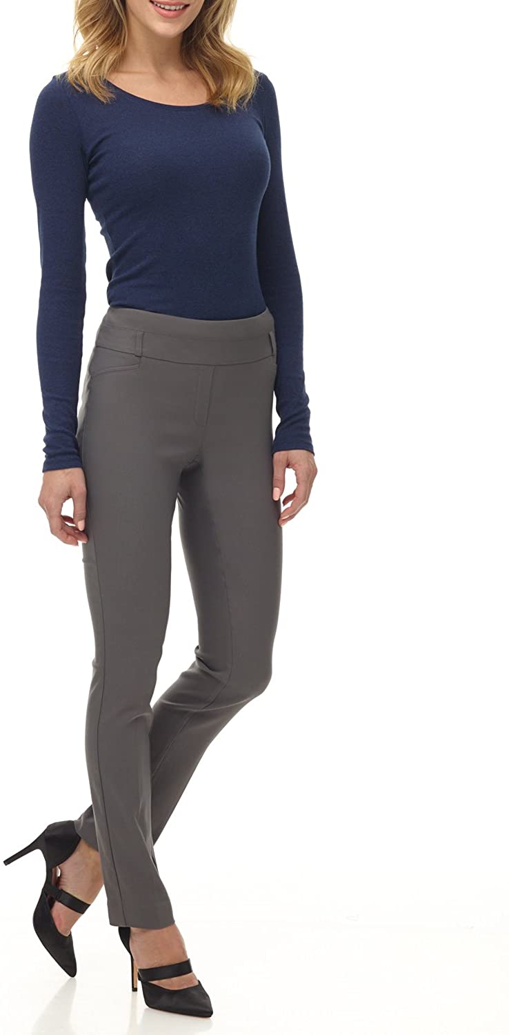 Rekucci Womens Ease in to Comfort Fit Stretch Slim Pant 
