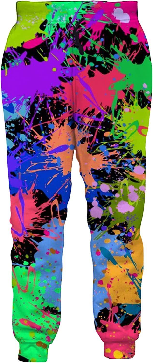  UNIFACO Mens Women Novlty Pants 80s Graphic Sweatpants  Casual Althletic Rave Pants 90s Outfit