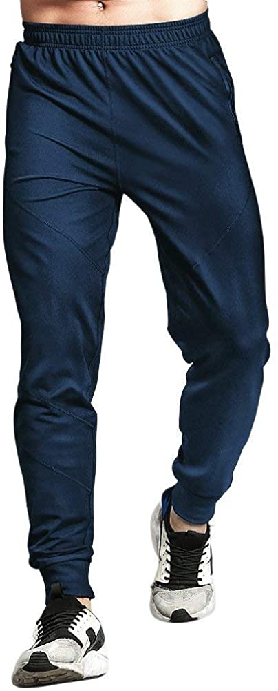 TBMPOY Men's Tapered Running Jogger Athletic Pants Gym Training Pants  Zipper Bottom : : Clothing, Shoes & Accessories