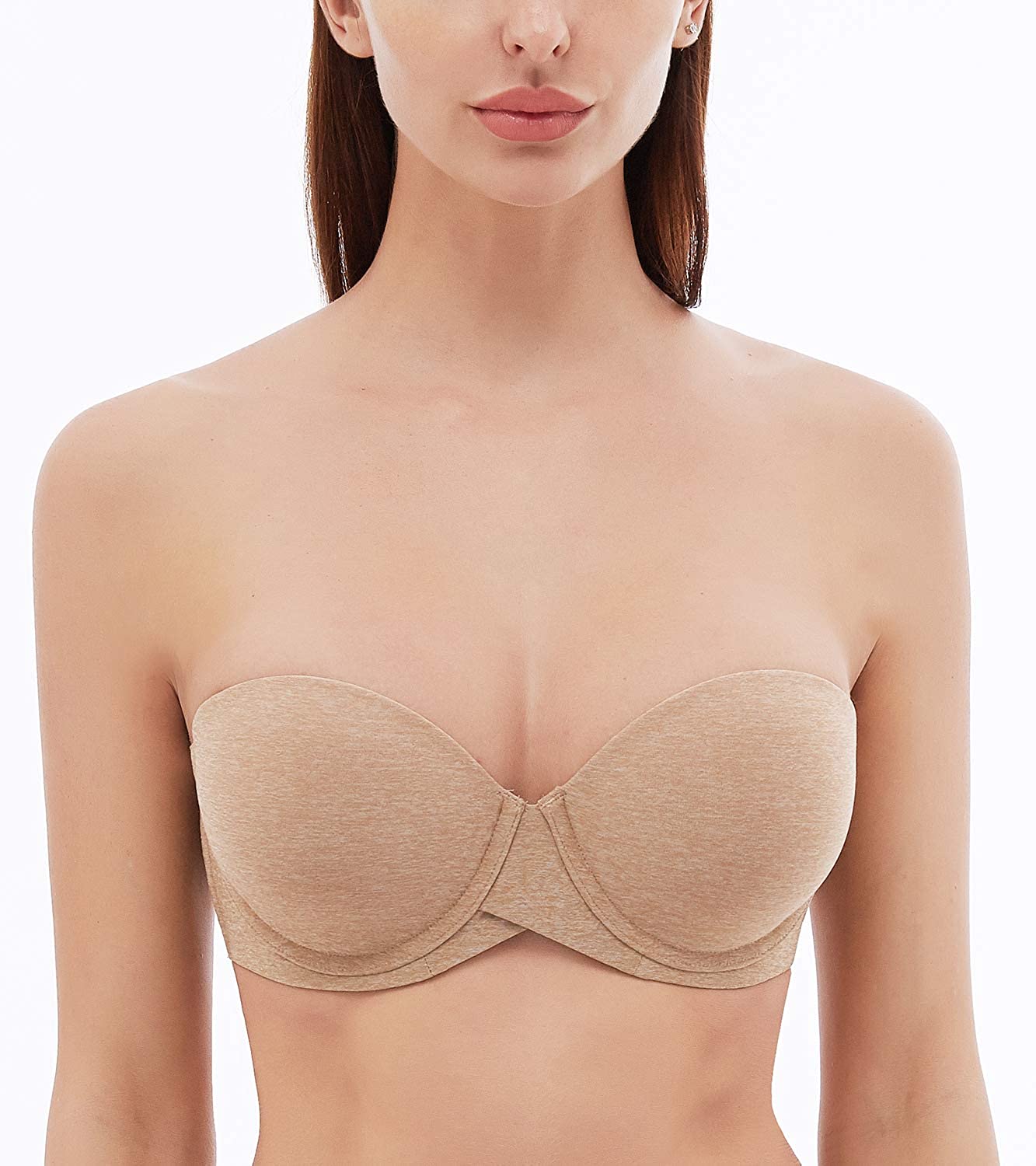 MELENECA Push Up Strapless Bras for Women Large Bust Underwire