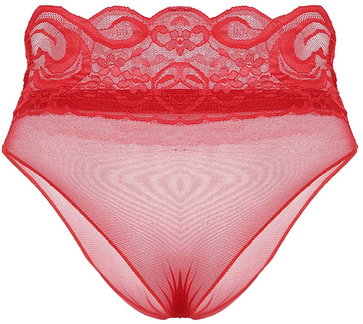 Yizyif Women S Mesh Hi Cut Brief Panty Thong Floral Lace High Waisted Sexy Under Ebay