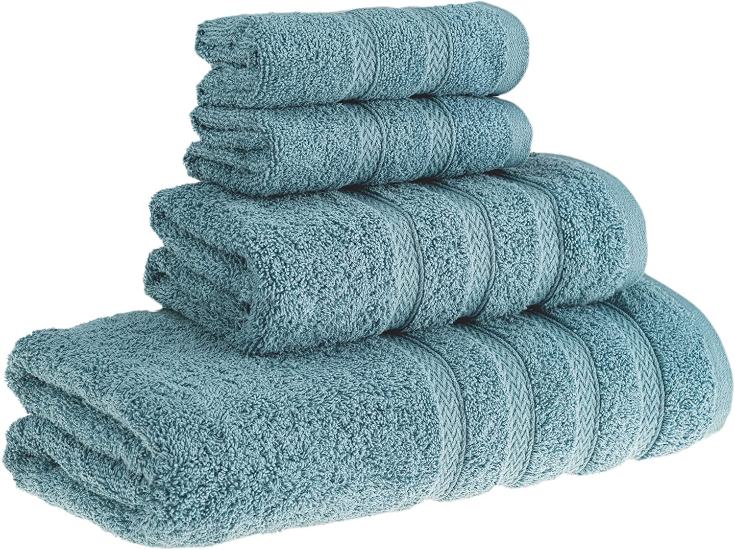 HALLEY Decorative Bath Towels Set, 6 Piece - Turkish Towel Set