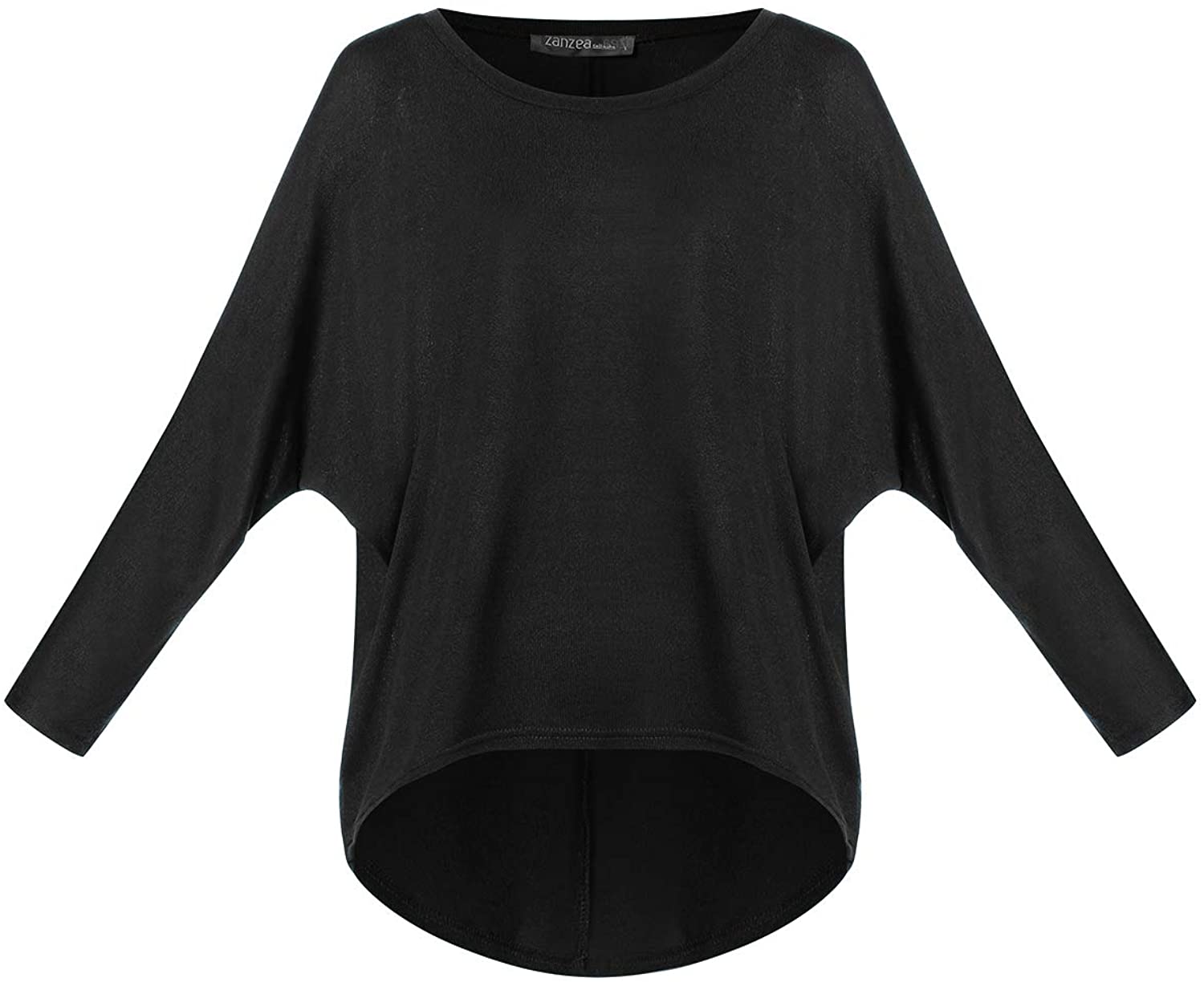 ZANZEA Womens Batwing Sleeve Off Shoulder Loose Oversized Baggy Tops Sweater Pullover Casual Blouse T-Shirt
