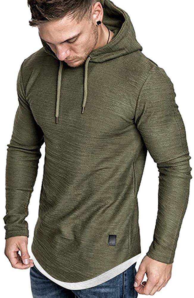 thumbnail 7 - Men&#039;s Casual Hooded T-Shirts - Fashion Short Sleeve Solid Color Pullover Top Sum