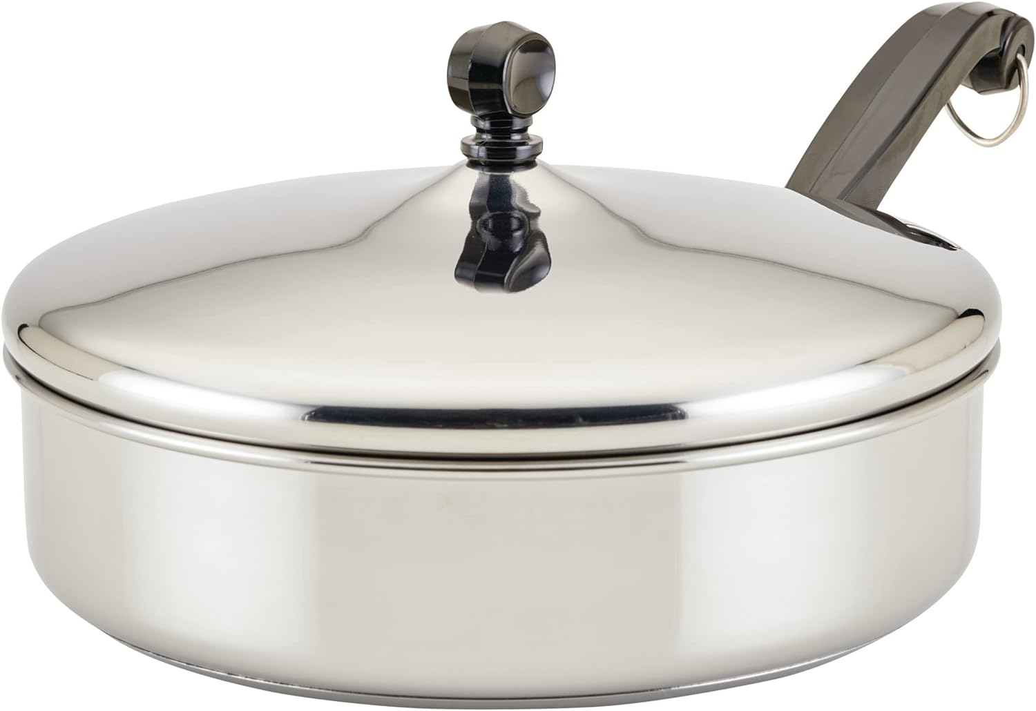 Farberware Classic Stainless Steel 2-Quart Mirror Satin Covered Saucepan,  Silver