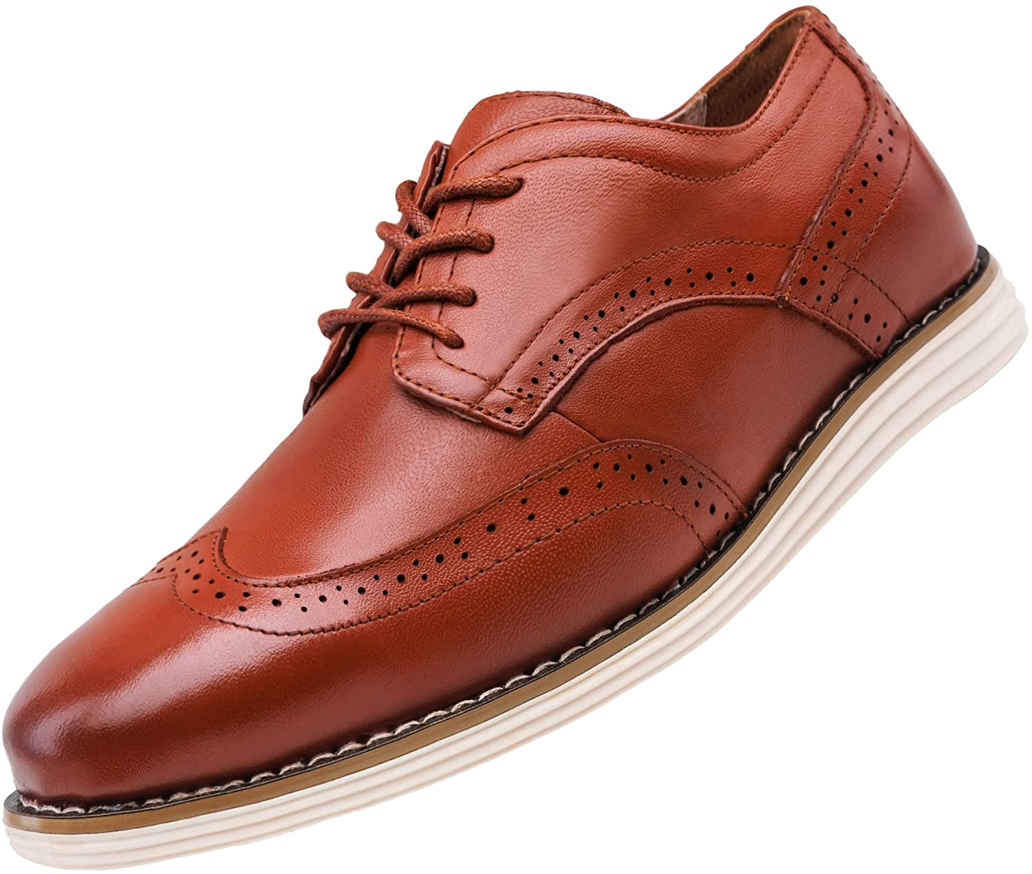 Details about   Mens Business Leisure Leather Shoes Brogue Wing Tip Carved Pointy Toe Oxfords D 