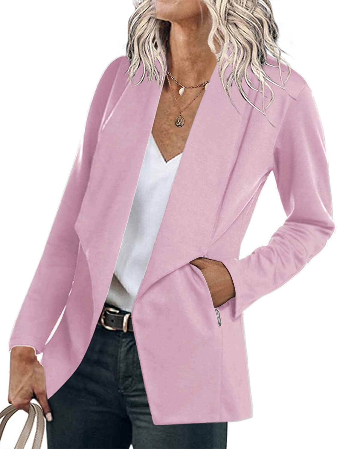 ELESOL Blazer Jackets for Women Long Sleeve Open Front Business