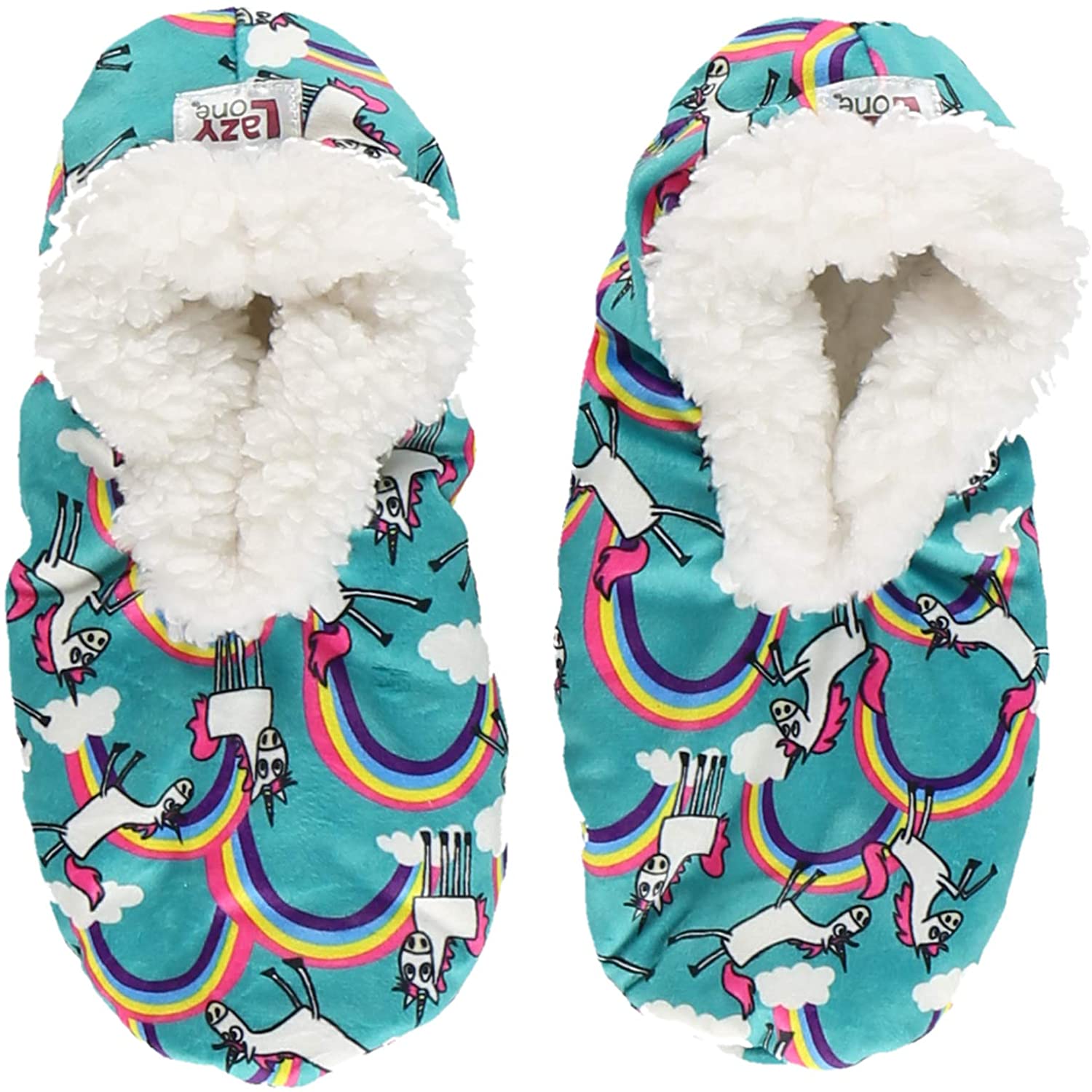 Lazy One Fuzzy Feet Slippers for Women, Cute Fleece-Lined House Slippers